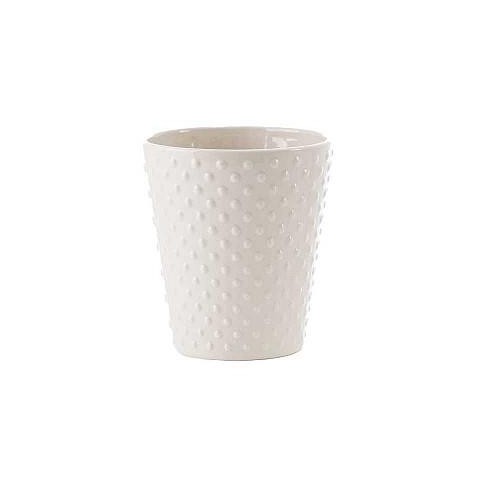 VASO BIANCO CERAMICA D.12.8 H.14.2